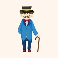 boy man cartoon theme elements N252