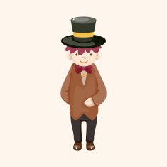 boy man cartoon theme elements N253