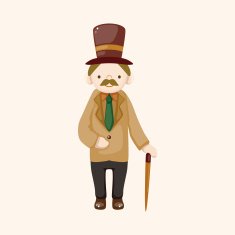boy man cartoon theme elements N255