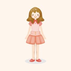 lady girl cartoon theme elements N267