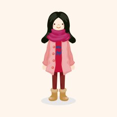lady girl cartoon theme elements N268