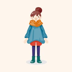 lady girl cartoon theme elements N271