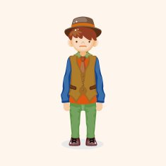 boy man cartoon theme elements N257