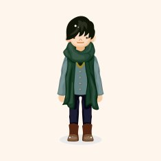 boy man cartoon theme elements N258