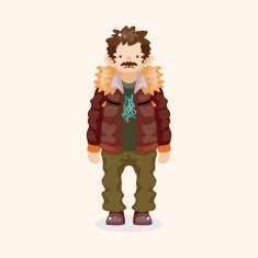 boy man cartoon theme elements N260
