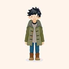 boy man cartoon theme elements N261
