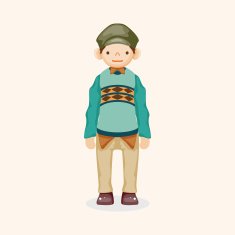 boy man cartoon theme elements N262