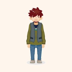 boy man cartoon theme elements N263