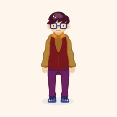 boy man cartoon theme elements N264