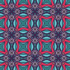 Seamless circle vintage flower pattern N2