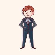boy man cartoon theme elements N265