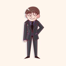 boy man cartoon theme elements N266