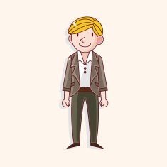 boy man cartoon theme elements N268