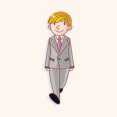 boy man cartoon theme elements N270