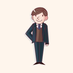 boy man cartoon theme elements N273