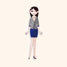 lady girl cartoon theme elements N276