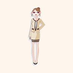 lady girl cartoon theme elements N278