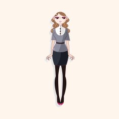 lady girl cartoon theme elements N280