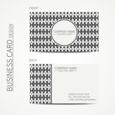 Business card template for design Pattern with rhombus Calling card N3