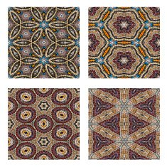 Set of Rock and bead Saemless Mosaic background