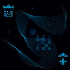 Slender 3d textile motif background curved stripy flowing lines