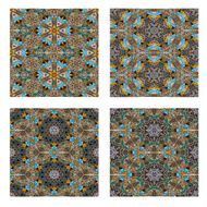 Set of colorful Rock and bead Seamless Mosaic background