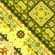 Abstract Symmetrical fractal square colorful Pattern N11