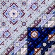 Abstract Symmetrical fractal square colorful Pattern N13