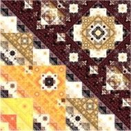 Abstract Symmetrical fractal square colorful Pattern N14