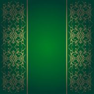 Baroque green background flowers