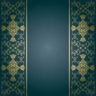 Vector baroque vintage flowers background