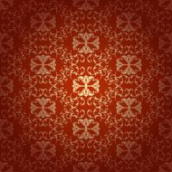 Seamless floral baroque red background