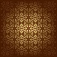 Flowers baroque background vector