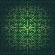 Flowers baroque background vector N2