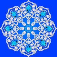 Elegant background with circular ornament of precious stones N2