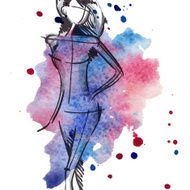Art Background With Beautiful Young Fashion Woman N2