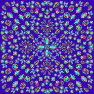 background with circular ornaments of precious stones