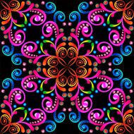 background with colorful ornaments and precious stones