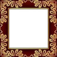 illustration background with gold lace and place for text