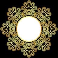 illustration background with gold lace and place for text N2