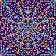 illustration background with a circular gold ornaments precious stones N3