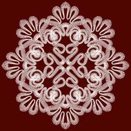 background with white circle of lace