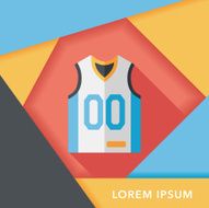 basketball clothing flat icon with long shadow eps10 N16