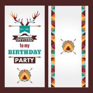 Happy birthday card invitation vintage retro background N3