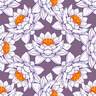 Seamless pattern of lotus flowers N2