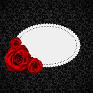 Beautiful Floral Cards with Realistic Rose Flowers Vector Illus N6