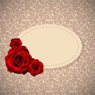Beautiful Floral Cards with Realistic Rose Flowers Vector Illus N8