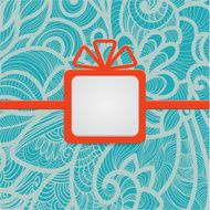 Gift with floral blue