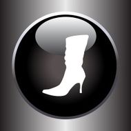 Women&#039;s winter boot flat icon