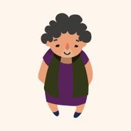 family grandmother character flat icon elements background eps10 N5